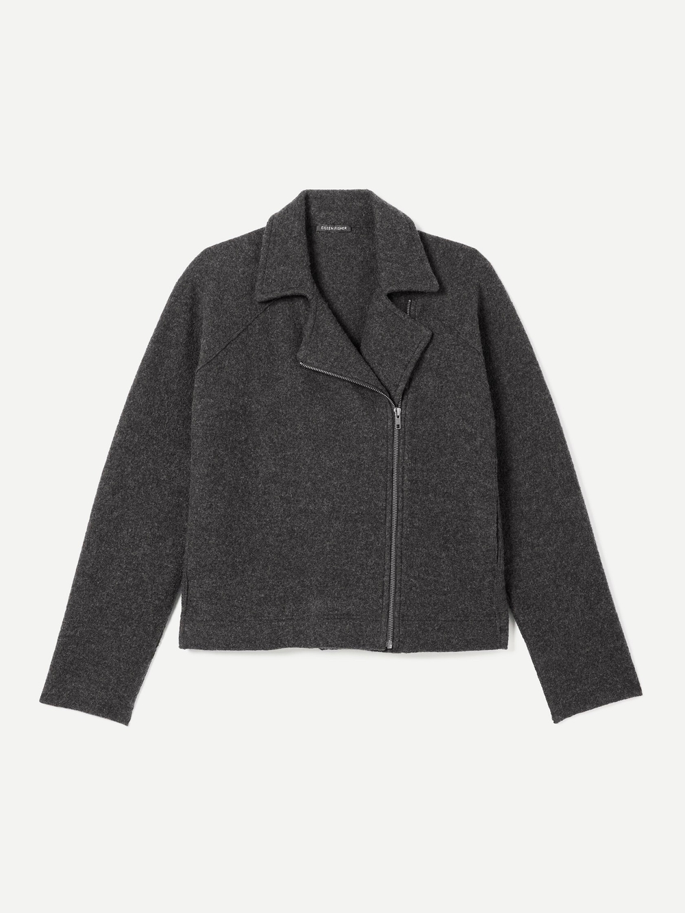Eileen Fisher Wool Motorcycle Jacket Size M